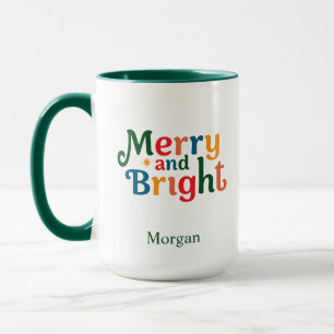 Christmas Colorful merry and bright Personalized Mug