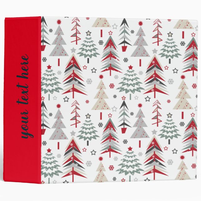 Christmas ,colourful ,Christmas tree ,red ,green Binder (Front/Spine)