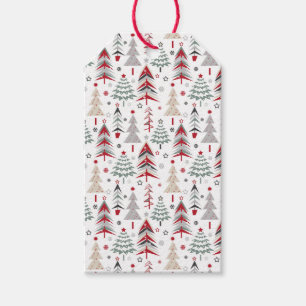 Christmas ,colourful ,Christmas tree ,red ,green Gift Tags