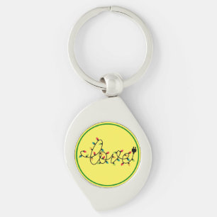 Christmas Colourful Lights Love Text-45872 Keychain