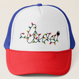 Christmas Colourful Lights Love Text-45872 Trucker Hat