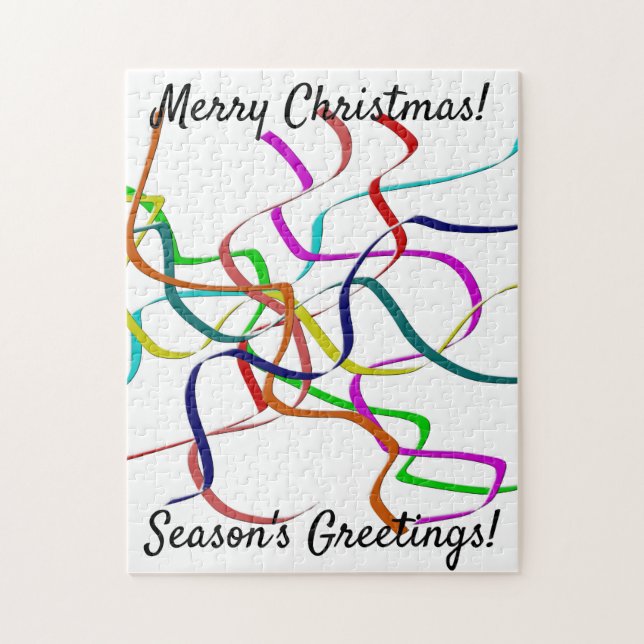 Christmas Colourful Streamers Jigsaw Puzzle (Vertical)
