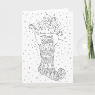 Christmas Colouring greeting card