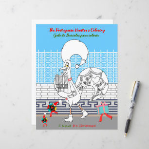 Christmas Colouring Portuguese  Rooster for Kids