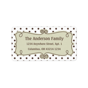 Christmas Colours 9 Polka Dot P6 Return Address Label