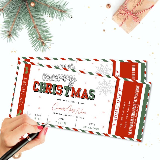 Christmas Concert Gift Ticket Card (Creator Uploaded)