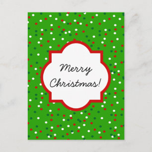 Christmas Confetti • Christmas Tree Sprinkles Holiday Postcard