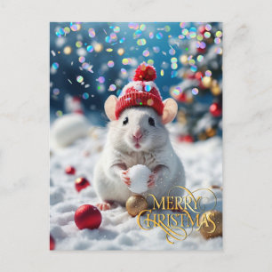 Christmas. Congratulation. Postcard