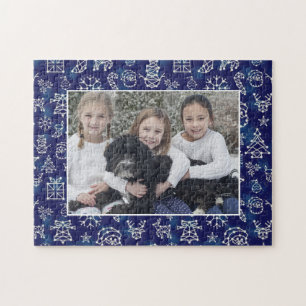 Christmas Constellation Pattern Family Photo Jigsaw Puzzle
