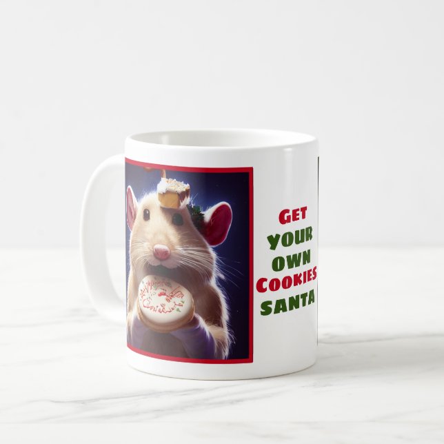 Christmas Cookie-a-holic Mouse Mug (Front Left)