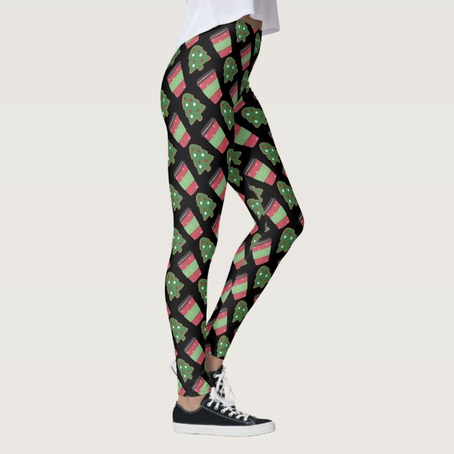 Christmas Cookie and Coffee Leggings (Right)