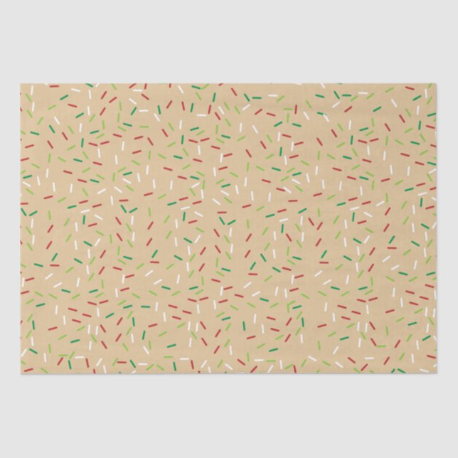 Christmas Cookie Background Tissue Paper (Front)