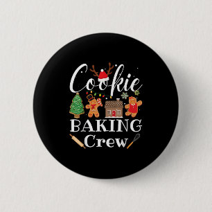 Christmas Cookie Baking Crew Family Baking Team Fu 2 Inch Round Button