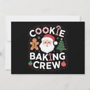 Christmas Cookie Baking Crew Family Christmas Holiday Card