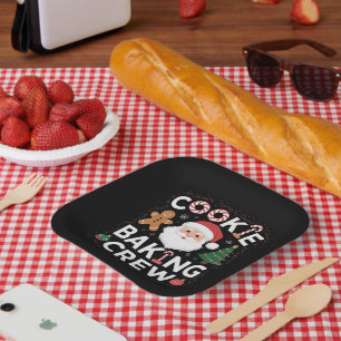 Christmas Cookie Baking Crew Family Christmas Paper Plate