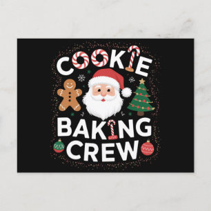 Christmas Cookie Baking Crew Family Christmas  Postcard