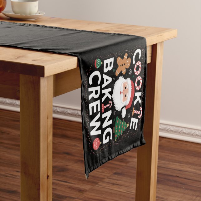 Christmas Cookie Baking Crew Family Christmas  Short Table Runner (In Situ)