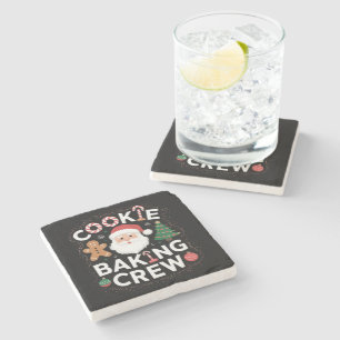 Christmas Cookie Baking Crew Family Christmas  Stone Coaster