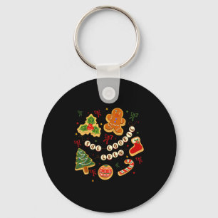 Christmas Cookie Baking Crew For Women Basker Seni Keychain