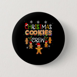 Christmas Cookie Baking Crew Funny Pajamas Family  2 Inch Round Button