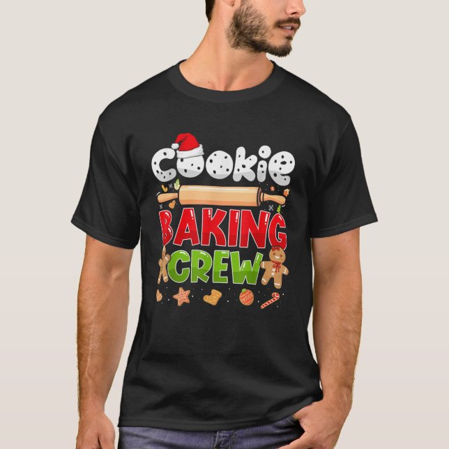 Christmas Cookie Baking Crew Funny Pyjamas Family  T-Shirt (Front)