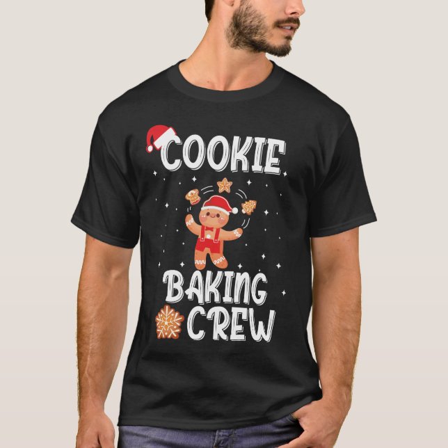 Christmas Cookie Baking Crew Funny Pyjamas Family  T-Shirt (Front)