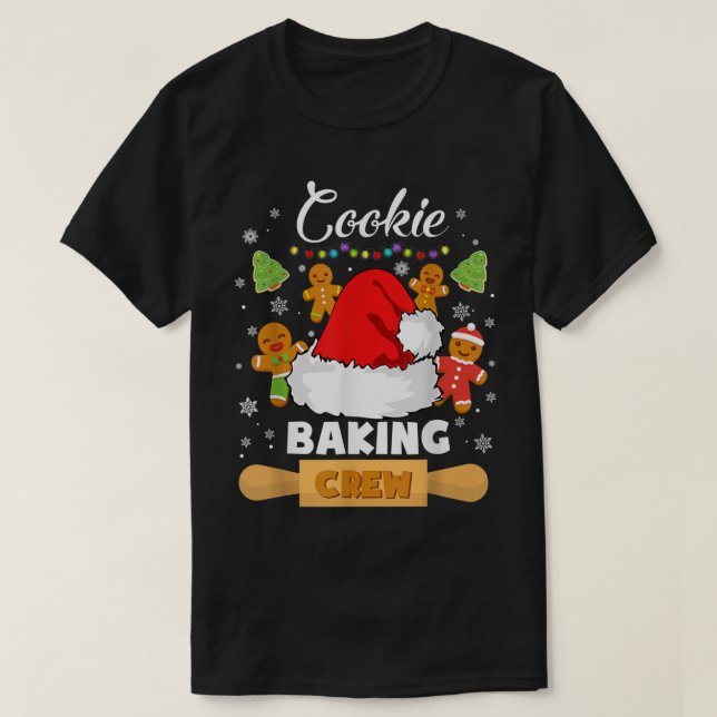 Christmas Cookie Baking Crew Funny Pyjamas Family  T-Shirt (Design Front)