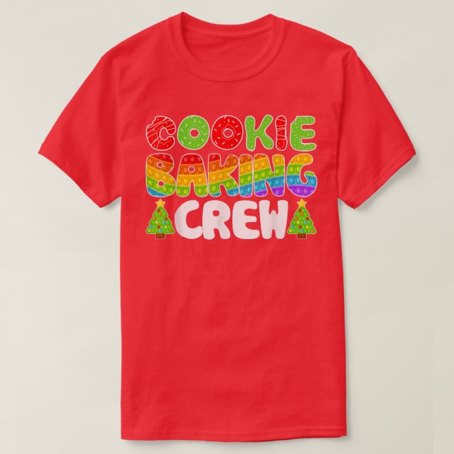 Christmas Cookie Baking Crew Funny Pyjamas Fidget  T-Shirt (Design Front)