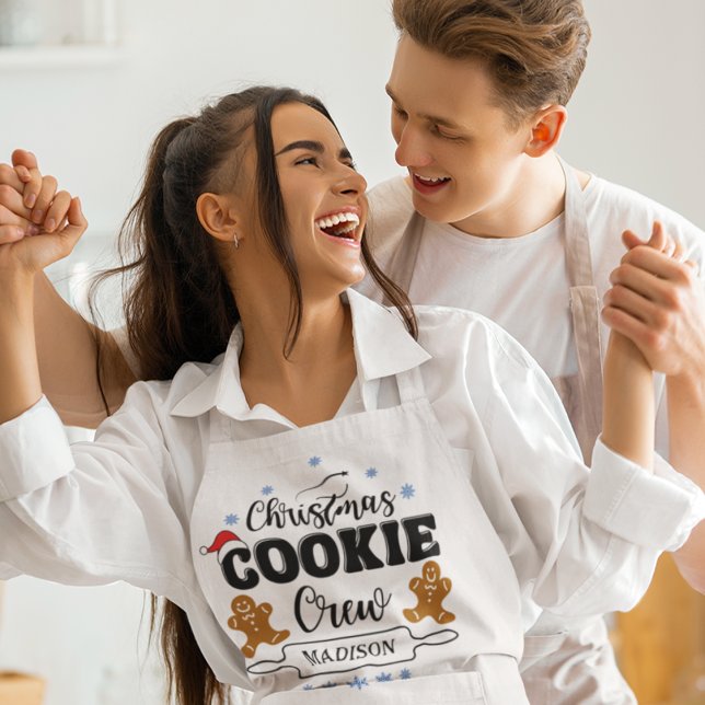 Christmas Cookie Baking Crew Holiday Baking Team Apron (Creator Uploaded)