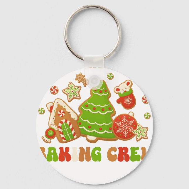 christmas cookie baking crew keychain (Front)