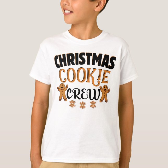Christmas Cookie Baking Crew Matching Family T-Shirt (Front)