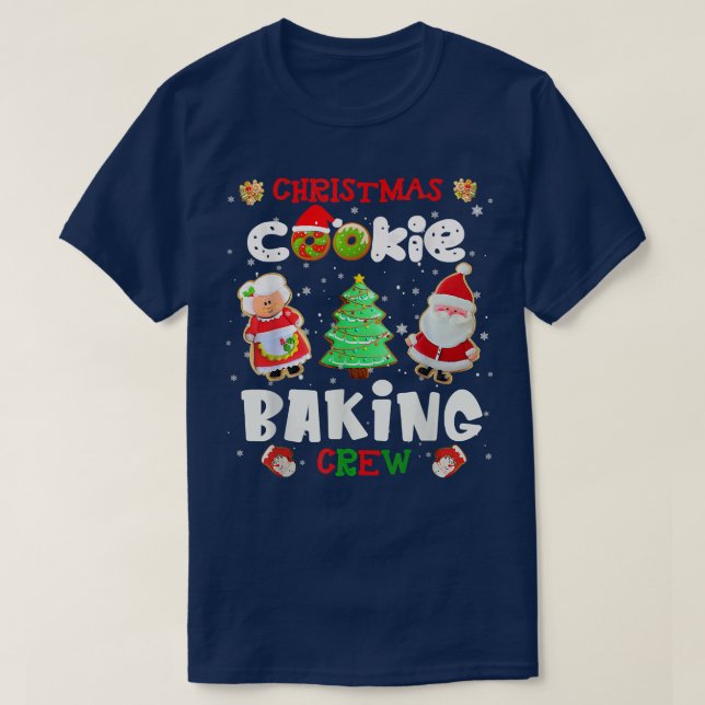 Christmas Cookie Baking Crew Xmas Cookie Exchange  T-Shirt (Design Front)