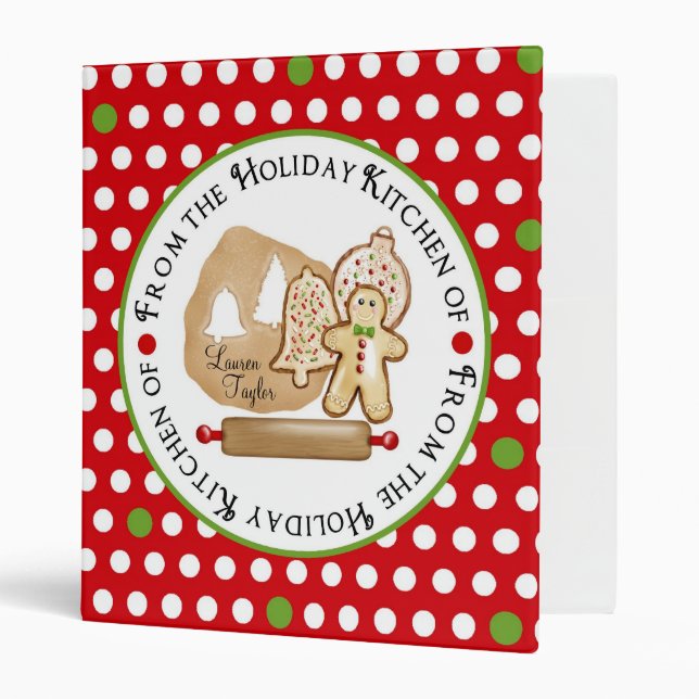 Christmas Cookie Baking Recipe Binder (Front/Inside)