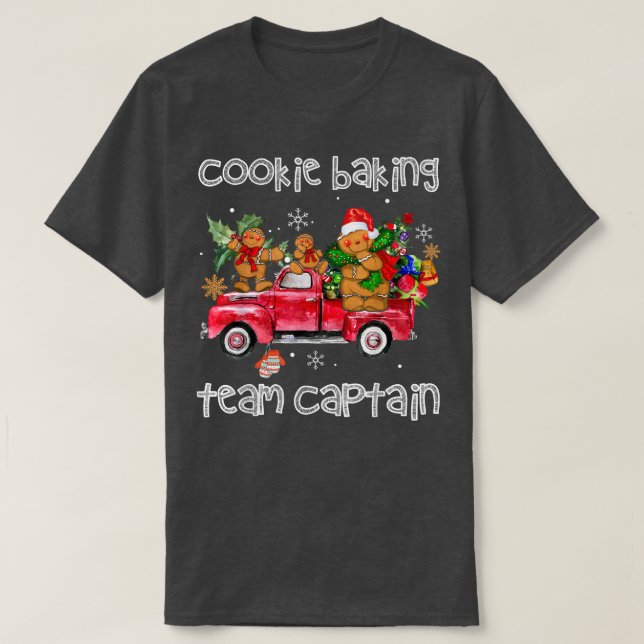 Christmas  Cookie Baking Team Captain Funny  T-Shirt (Design Front)