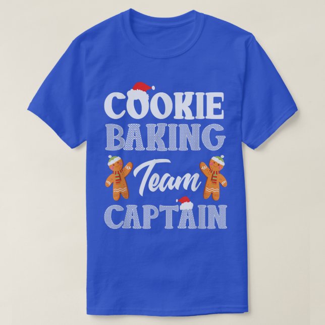 Christmas Cookie Baking Team Captain Gingerbread  T-Shirt (Design Front)