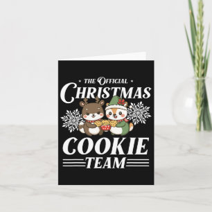 Christmas Cookie Baking Team Funny X-mas Animals  Card