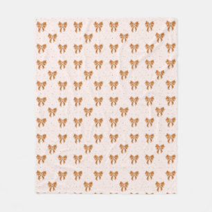 Christmas Cookie Bows Fleece Blanket