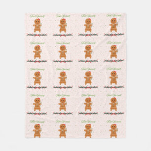 Christmas Cookie Bows Fleece Blanket
