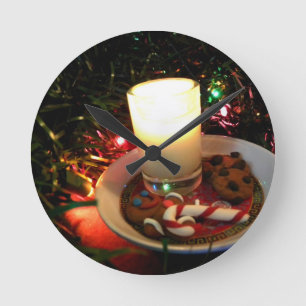 Christmas Cookie Candle I Round Clock