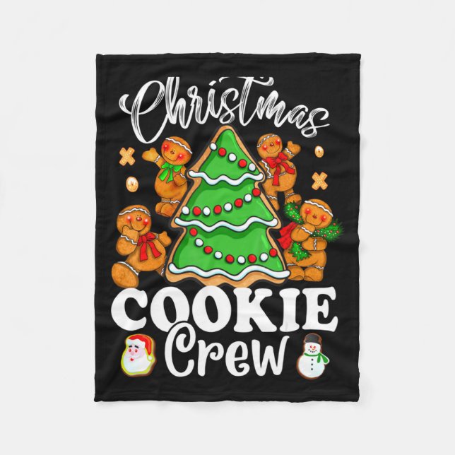 Christmas Cookie Crew Baking Team New Xmas Bakers  Fleece Blanket (Front)