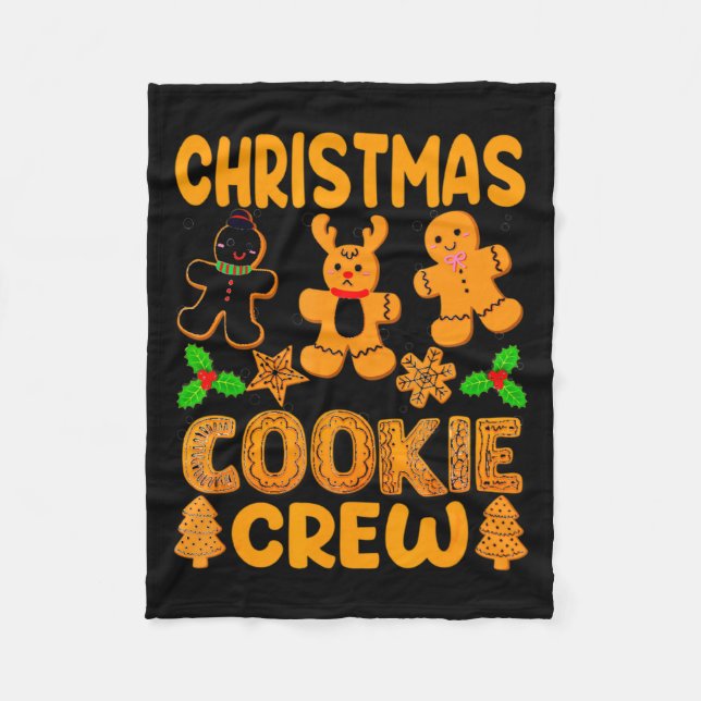 Christmas Cookie Crew Baking Team New Xmas Bakers  Fleece Blanket (Front)
