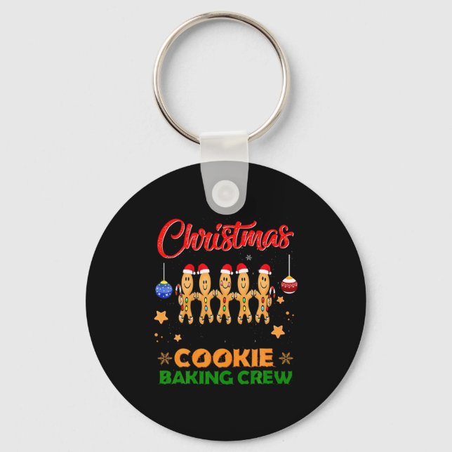 Christmas Cookie Crew Baking Team New Xmas Bakers  Keychain (Front)