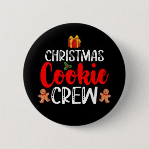 Christmas Cookie Crew Family Pyjamas Xmas Holiday 2 Inch Round Button
