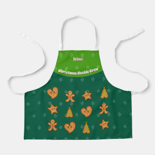 Christmas Cookie Crew-Gingerbread Pals-Green S Apron