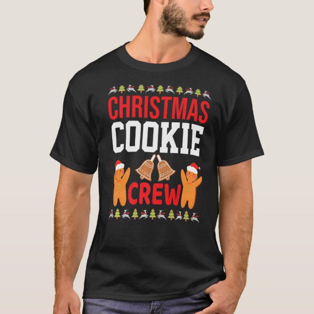 Christmas Cookie Crew Gingerbread Team Men Women K T-Shirt (Front)