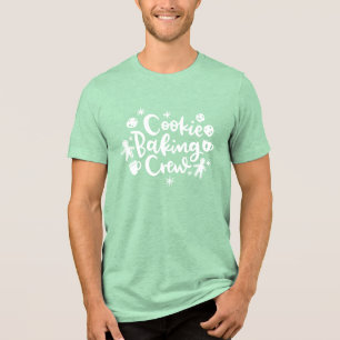 Christmas Cookie Crew Holiday Baking T-Shirt Tri-Blend Shirt