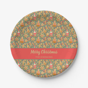 Christmas Cookie Crew Holiday Kitchen Paper Plate