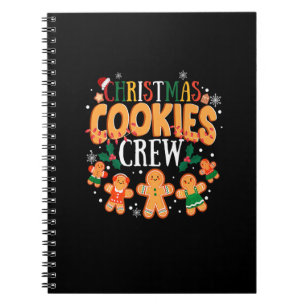 Christmas Cookie Crew Shirt Gingerbread Family Mat Notebook