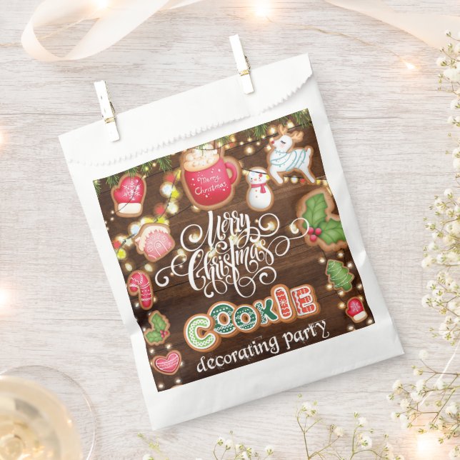 Christmas Cookie Decorating Favour Bag (Clipped)