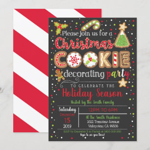 Christmas Cookie Decorating Party Invitation